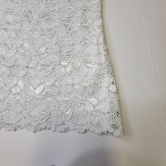White Lace Tank Top Lace Camisole Wide Straps Lace Top  Sizes M  L  XL - Picture 6 of 11